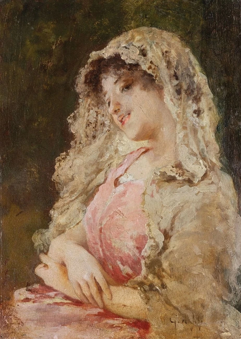 Giovane donna con velo